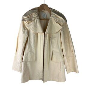 J Jill Jacket Yellow Coconut Cream Water Repellent Coat Women's Size X-Small
